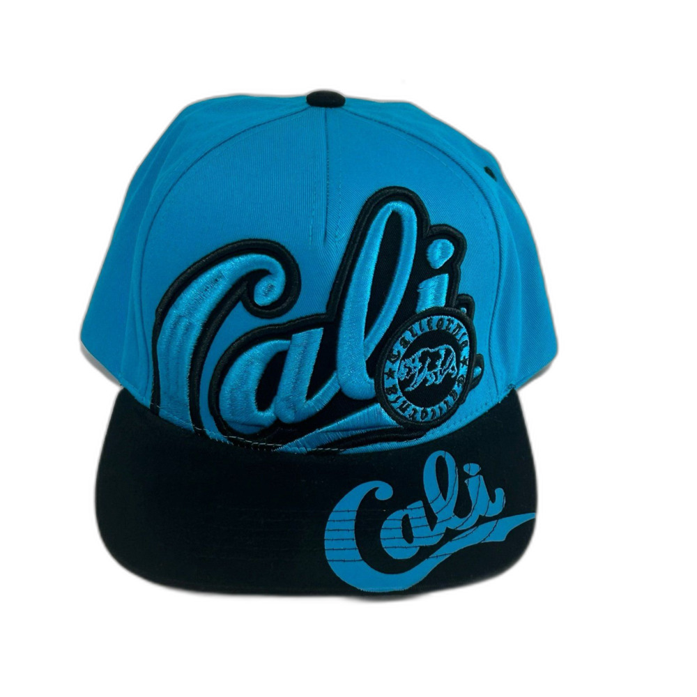 Top Level Cap Hat Unisex Snapback Blue/ Black Flat Bill Cali California - Picture 2 of 11
